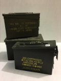Lot of 3 Metal Ammo Boxes-Lg. & 2-Sm.
