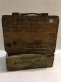 Lot of 2 Adv. Wood Boxes Including Remington