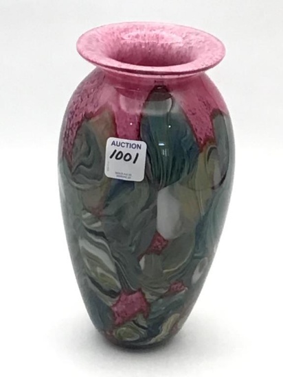 Heavy Art Glass Vase-Signed on Bottom & 2006