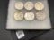 Collection of 6 Silver Peace Dollars Including