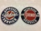 Lot of 2 Sm. Round Contemp. Signs