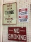 Lot of 3 Metal & Porcelain Signs Including