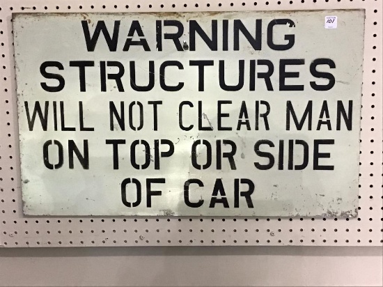 Heavy Porcelain  Warning Sign