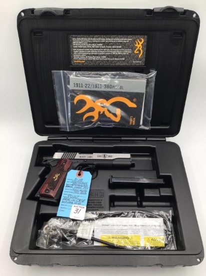 Browning Black Label 1911 Semi Auto 380 Auto