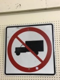 2 Ft. Square No Trucks Sign