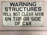 Heavy Porcelain  Warning Sign
