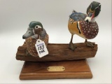 Pair of Very Nice Carved 1/3rd Size Wood Ducks on