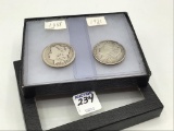 Lot of 2 Morgan Silver Dollars Including