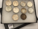 Collection of 10 Silver Peace Dollars Including