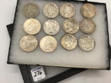 Collection of 12 Silver Peace Dollars Including