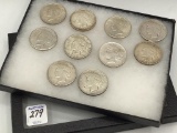 Collection of 10 Silver Peace Dollars Including