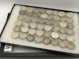 Collection of Approx. 51 Franklin Half Dollars