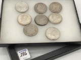 Collection of 8 Morgan Silver Dollars Including