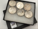 Collection of 6 Morgan Silver Dollars Including
