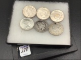 Collection of 6 Silver Peace Dollars Including