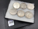 Collection of 6 Morgan Silver Dollars Inclluding