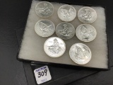 Collection of 8-Engelhard One Troy Ounce