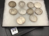 Collection of 10 Morgan Silver Dollars Including