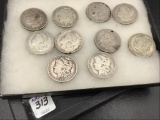 Collection of 10 Morgan Silver Dollars Including