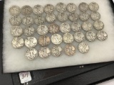 Collection of 37 Walking Liberty Half Dollars