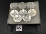 Collection of 8-Engelhard One Troy Ounce