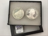 Lot of 2-1 Troy OZ .999 Fine Silver Rounds-Chicago