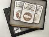 Lot of 3 UNC One Dollar Coins by NGC Including