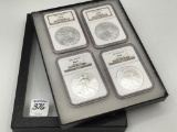 Lot of 4 UNC American Eagle 1OZ Fine Silver
