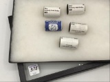 Lot of 5-Un-Opened Rolls of Kennedy Half Dollars