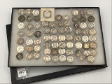 Collection of 71 Silver Washington Quarters