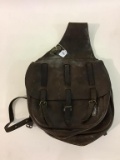 WWI Leather Army Saddle Bags Marked US