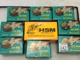 Lot of 9 New Full Boxes of .223 Rem Cartridges