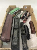 Group w/ Various Train Cars Including Tin