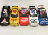 Lot of 5 Nascar Racing Cars by Ertl