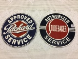 Lot of 2 Sm. Round Contemp. Signs