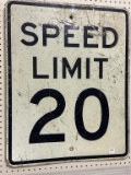Metal Speed Limit 20 Sign