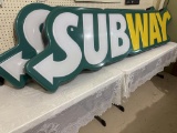 Lot of 2 Very Lg. Lighted Subway Signs