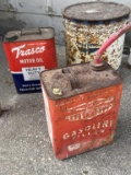 Lot of 3  Cans Including Texaco Motor Oil