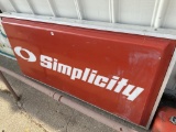Lg. Lighted Simplicity Sign (Un-sure of Working