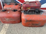 Lot of 5 Various Boat Gasoline Cans