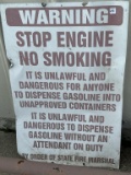 Tin Warning Sign (Used Condition)