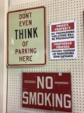 Lot of 3 Metal & Porcelain Signs Including