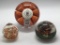 Lot of 3 Glass Paperweights Including
