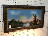 Antique Framed Reverse Paint on Glass
