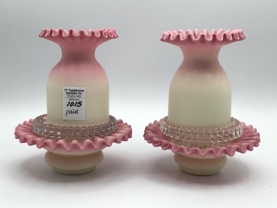 Pair of Matching Three Piece Fairy Lamps-