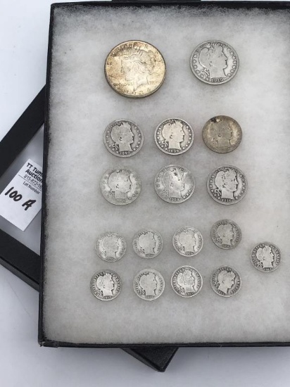 Collection of Coins Including 1934 Peace Dollar,