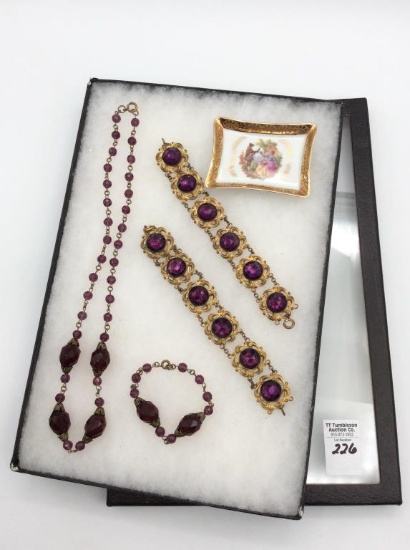 Collection of Ladies Amethyst Stone Jewelry