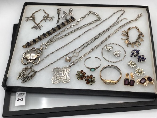 Collection of Mostly Silver Costume Jewelry