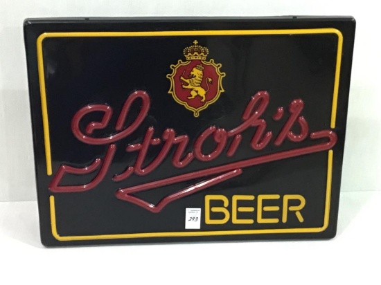 Stroh's Beer Lighted Sign-In Working Order