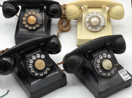 Lot of 4 Vintage Dial Telephones